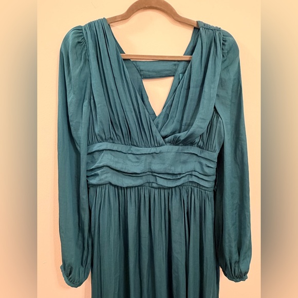 Anthropologie Teal Midi Dress - Picture 5 of 7
